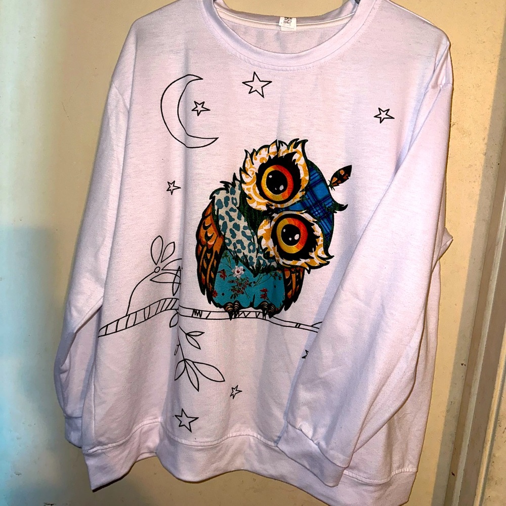 PIXIE LADY L/S Pullover Shirt Size 1X, EUC!!
